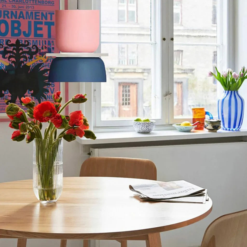 AmbiLoom - Stilfuld Color Block Nordisk Pendellampe til Moderne Hjem