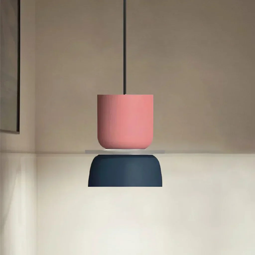 AmbiLoom - Stilfuld Color Block Nordisk Pendellampe til Moderne Hjem