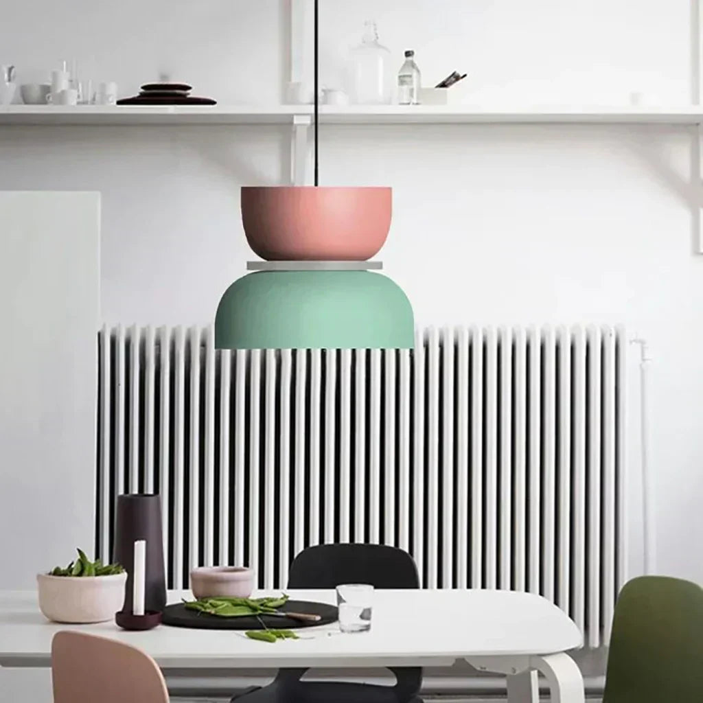 AmbiLoom - Stilfuld Color Block Nordisk Pendellampe til Moderne Hjem