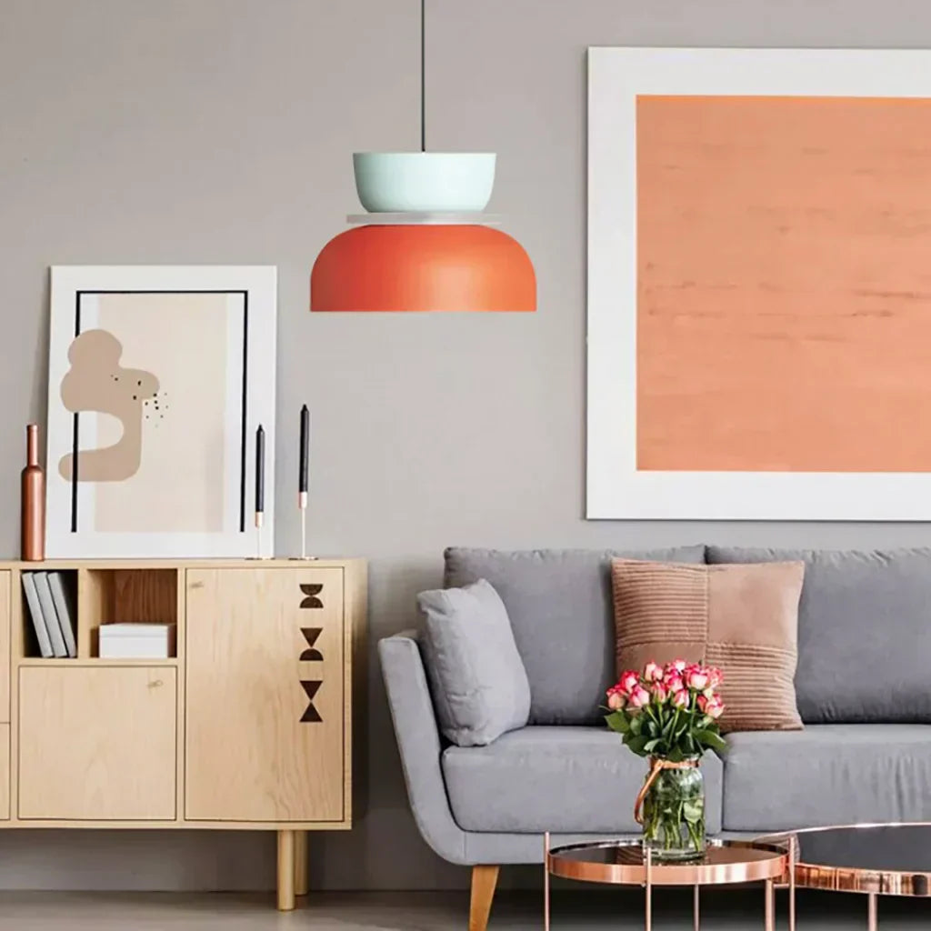 AmbiLoom - Stilfuld Color Block Nordisk Pendellampe til Moderne Hjem
