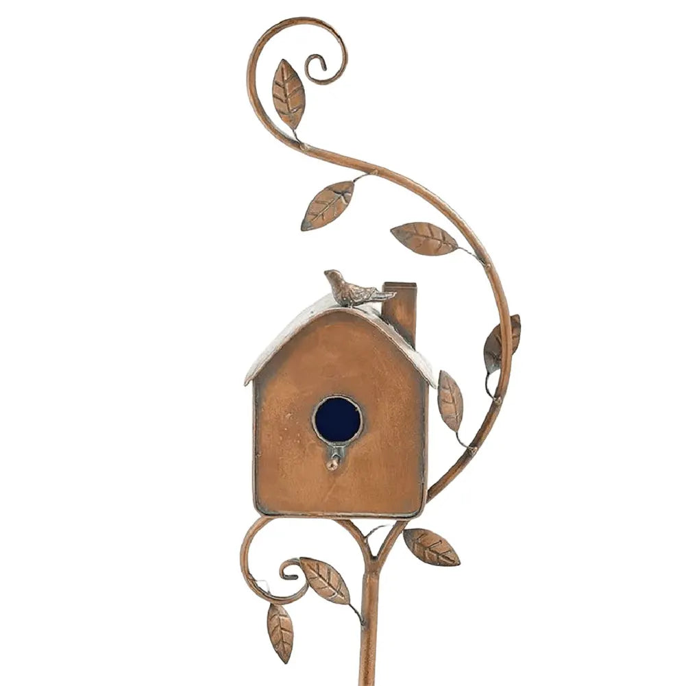 Cozyra - Featherhaven Metalen Vogelhuisje met Paal Duurzame Tuindecoratie