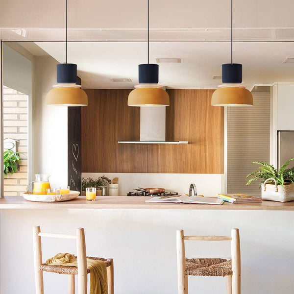 AmbiLoom - Stilfuld Color Block Nordisk Pendellampe til Moderne Hjem