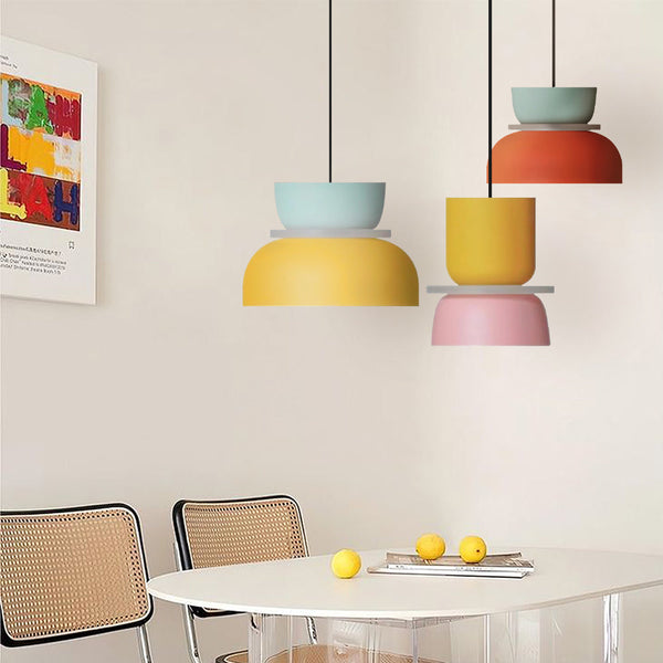 AmbiLoom - Stilfuld Color Block Nordisk Pendellampe til Moderne Hjem