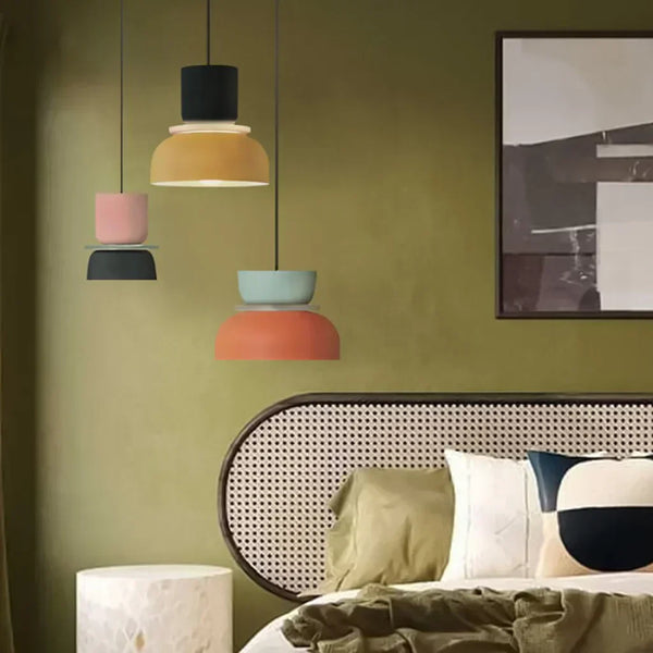 AmbiLoom - Stilfuld Color Block Nordisk Pendellampe til Moderne Hjem
