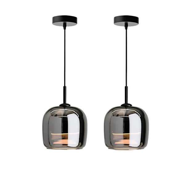Luxlyn - Nordisk Sort Glas Pendellampe Moderne LED Luksus Hjem