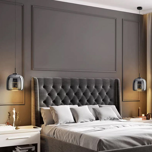 Luxlyn - Nordisk Sort Glas Pendellampe Moderne LED Luksus Hjem