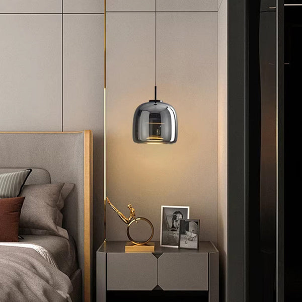 Luxlyn - Nordisk Sort Glas Pendellampe Moderne LED Luksus Hjem